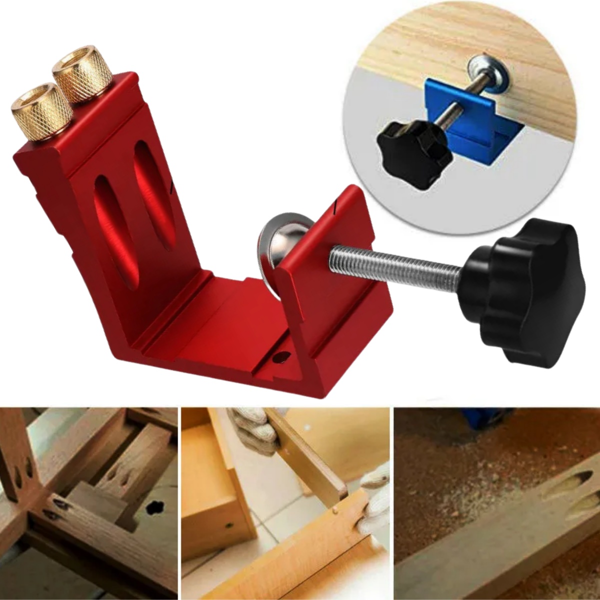 Pocket Hole Jig - Zestaw szablonów do otworów kieszeniowych do
