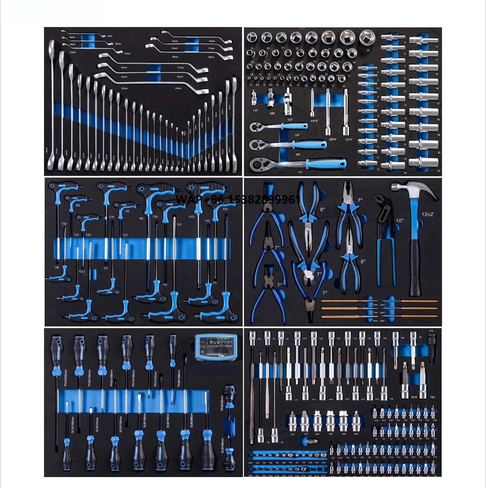 Workshop Tools In Ship - Profesjonalny 310-częściowy zestaw narzędzi ręcznych CRV