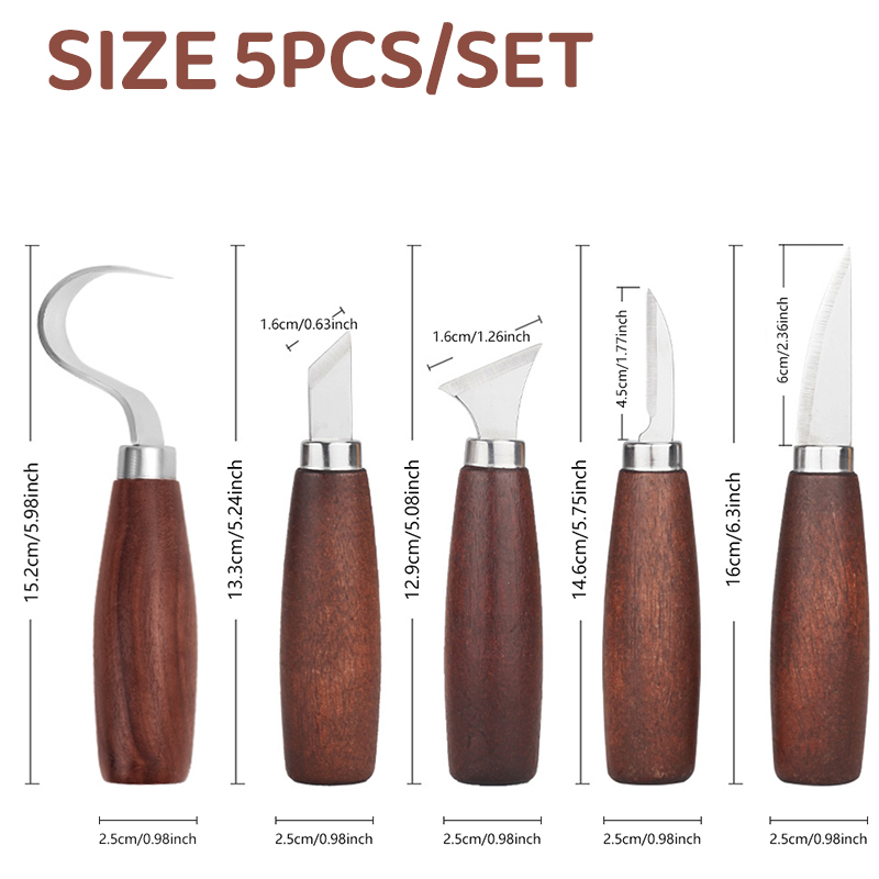 5 szt. narzędzi do rzeźbienia  – Chisel Set Wood recenzja i cena