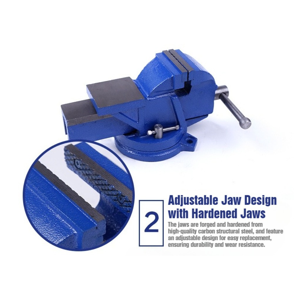 Imadło warsztatowe 6-calowe, w – Bench Vise Swivel recenzja i cena