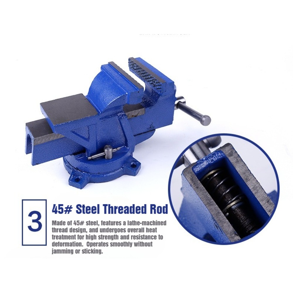Imadło warsztatowe 6-calowe, w – Bench Vise Swivel recenzja i cena