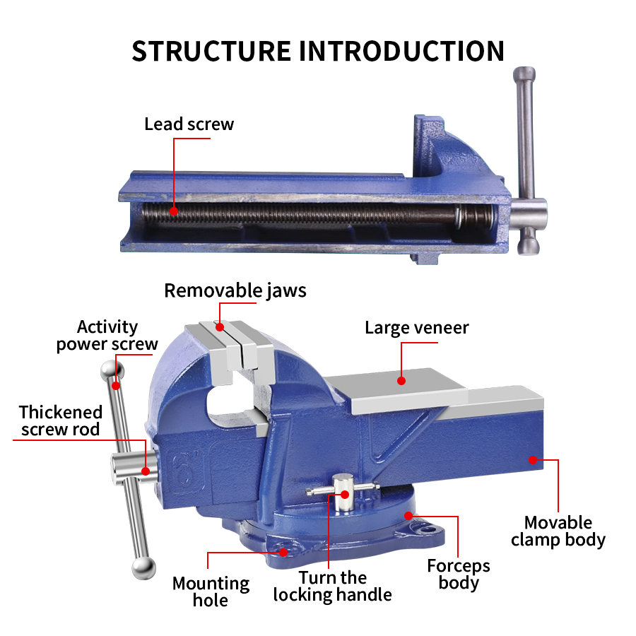 Wytrzymały imadło stołowe 3-ca – Bench Vise Swivel recenzja i cena