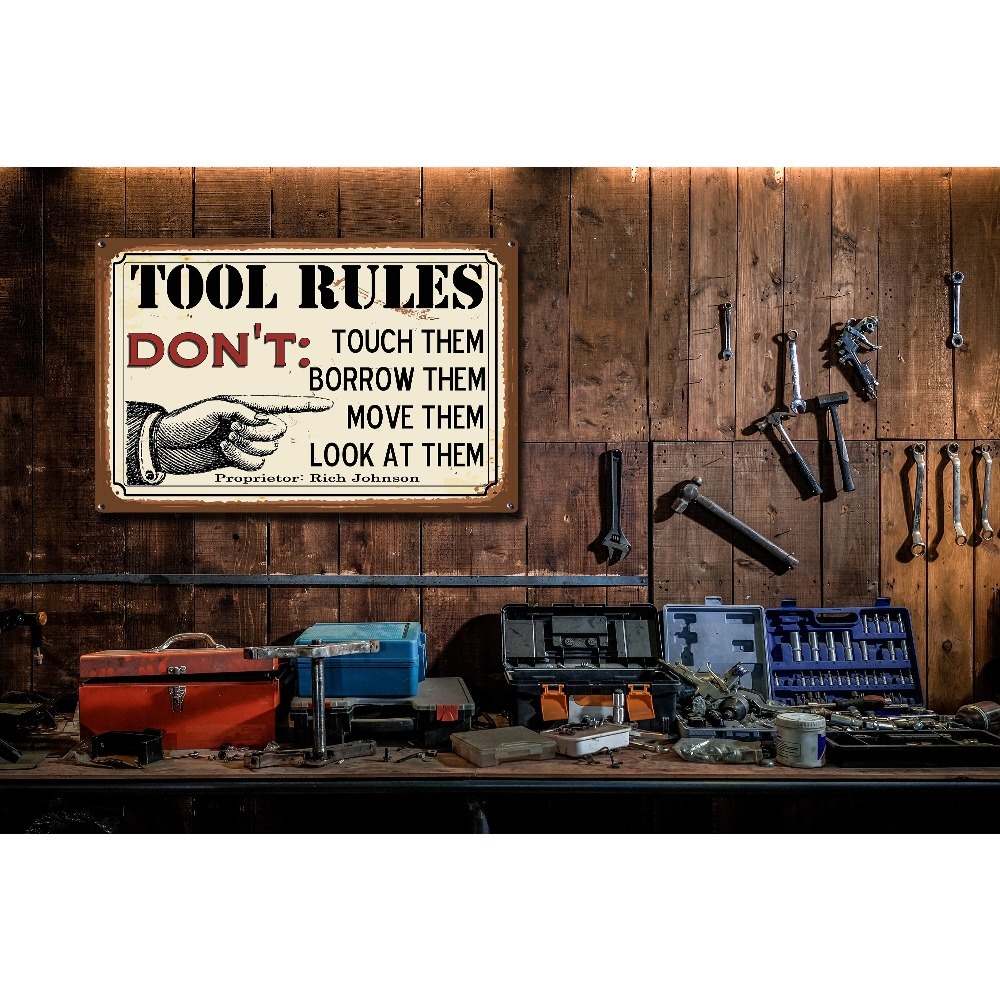 1 szt. Personalizowana metalow – Workshop Tools And Names recenzja i cena