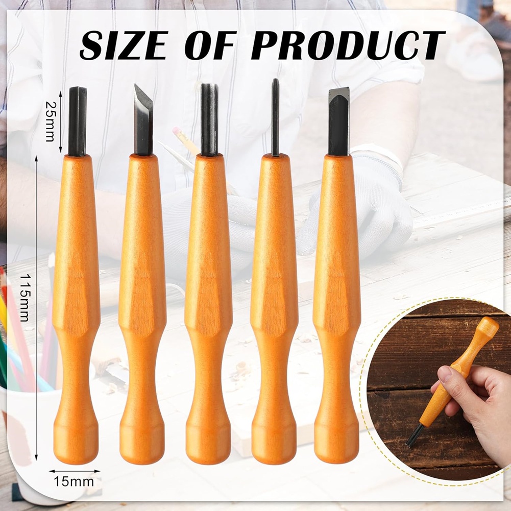 Zestaw narzędzi do linorytu, 5 – Chisel Set Wood recenzja i cena