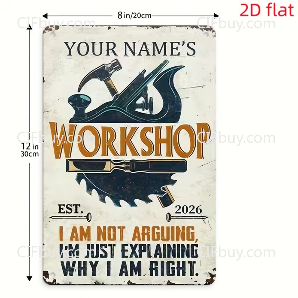 Metalowy Znak Warsztatowy z Wł – Workshop Tools And Names recenzja i cena